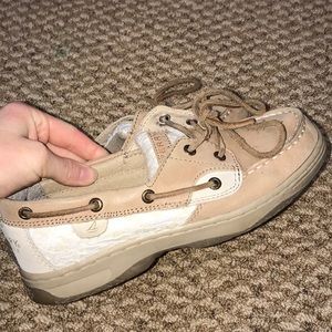 Rare White Lace Sperrys